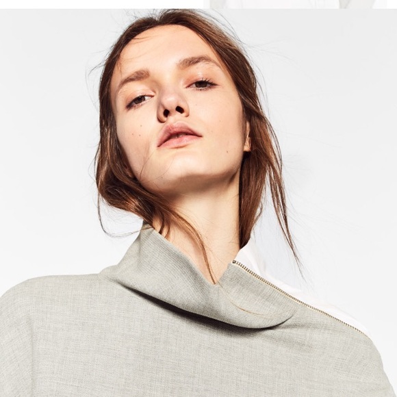 Zara traufaluc contrast full grey and white sz S - Picture 2 of 7